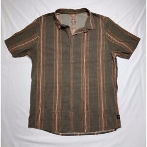 Roark Bless Up Herringbone Military Lightweight Shirt Men's Size Medium
